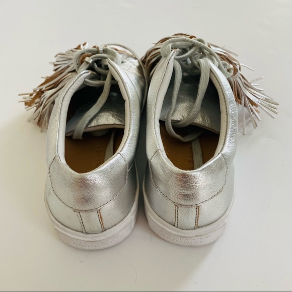 Loeffler Randall Logan Sneakers Silver Tassel 5.5 - Picture 4 of 6